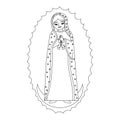 Cartoon of the virgin of guadalupe Royalty Free Stock Photo