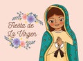 Cartoon of the virgin of guadalupe