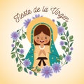 Cartoon of the virgin of guadalupe Royalty Free Stock Photo