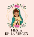 Cartoon of the virgin of guadalupe Royalty Free Stock Photo