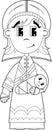 Cartoon Virgin Mary Character