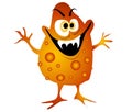 Cartoon Virus Germ or Bacteria Royalty Free Stock Photo