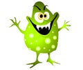 Cartoon Virus Germ Bacteria Royalty Free Stock Photo