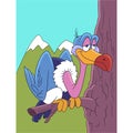 Cartoon vulture bird