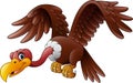 Cartoon vulture flying Royalty Free Stock Photo