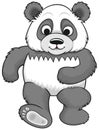 Cartoon walking panda