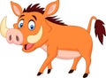 Cartoon warthog walking