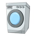 Cartoon washing machine design isolated on white background