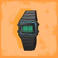 Cartoon watch illustration , vector icon. Royalty Free Stock Photo