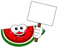 Cartoon watermelon blank banner