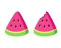 Cartoon watermelon slice Royalty Free Stock Photo