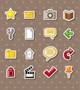 Cartoon web stickers Royalty Free Stock Photo