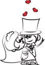 Cartoon wedding picture,vector Royalty Free Stock Photo