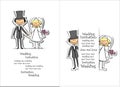 Cartoon wedding picture,vector Royalty Free Stock Photo