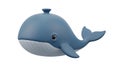 Cartoon Whale Isolated on White Royalty Free Stock Photo