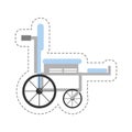 cartoon wheelchair medical equipment icon