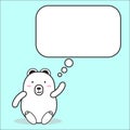 cartoon white bear character cute Royalty Free Stock Photo