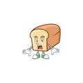 Cartoon of white bread in character surprised.