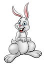Cartoon White Bunny Rabbit Royalty Free Stock Photo