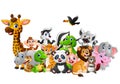 Cartoon wild animals background