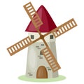 Cartoon Windmill Royalty Free Stock Photo
