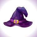 Cartoon witch hat icon. Royalty Free Stock Photo