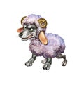 Wolf in sheep`s clothing Royalty Free Stock Photo