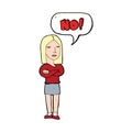 cartoon woman saying no