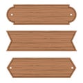 Cartoon Wood Banners Wooden planks set. Vector