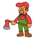 Cartoon woodcutter