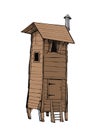 Cartoon Wooden Shack