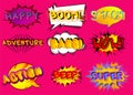 Cartoon words, text effect. Speech bubble. Royalty Free Stock Photo