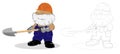 Cartoon worker Royalty Free Stock Photo
