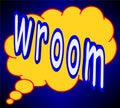 Cartoon wrooom illustration Royalty Free Stock Photo