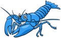 Cartoon yabby crayfish comic animal character Royalty Free Stock Photo