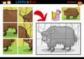 Cartoon yak puzzle game