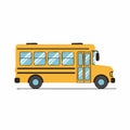 Cartoon Yellow School Bus Illustration Royalty Free Stock Photo