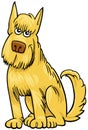 Cartoon yellow shaggy dog comic animal character Royalty Free Stock Photo