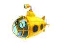 Cartoon yellow submarine Royalty Free Stock Photo