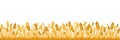 Cartoon Yellow Wheat Field Background Isolated On White Vector Flat Illustration