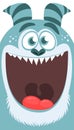 Cartoon yeti monster. Vector illustration of bigfoot sasquatch.