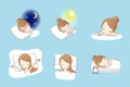 Cartoon young beauty sleep