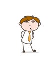 Cartoon Young Boy in Funny Pose Vector