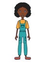 Cartoon young boy girl child standing illustration illustration cartoon illustration