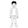 Cartoon young man standing icon