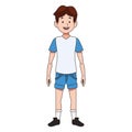 Cartoon young man standing icon