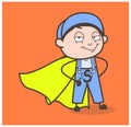 Cartoon Young Super Hero Character Vector Royalty Free Stock Photo