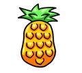 A Cartoon Yummy Pineapple