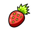 A Cartoon Yummy Strawberry Royalty Free Stock Photo