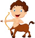 Cartoon Zodiac symbol sagittarius